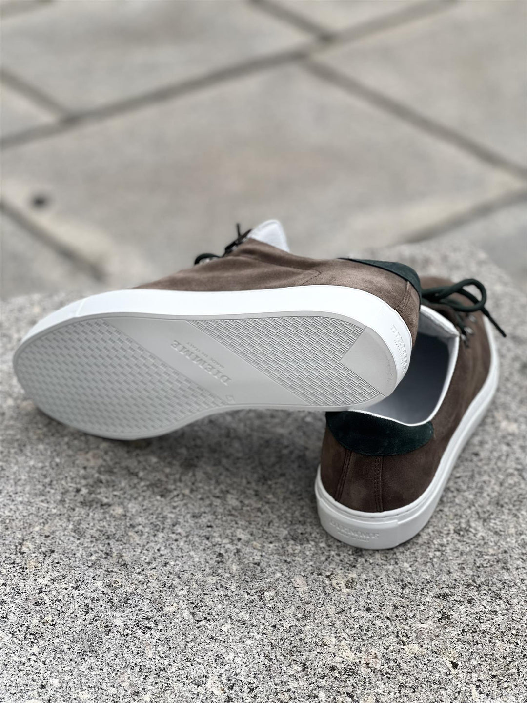 Marostica Low Brown/Botanical Green Suede