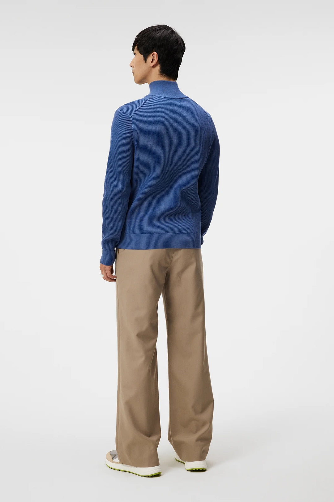 Alex Half Zip Knitted Sweater Blå