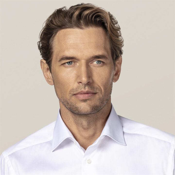 Slim White Signature Twill Shirt - French Cuff