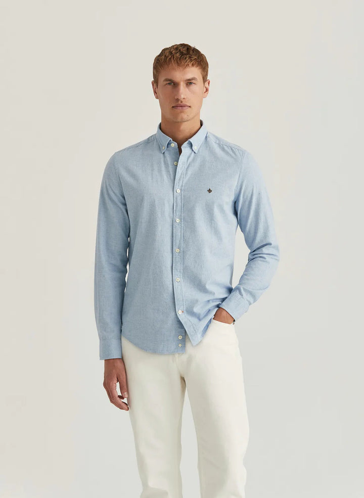 Watts flannel  slim fit lyseblå