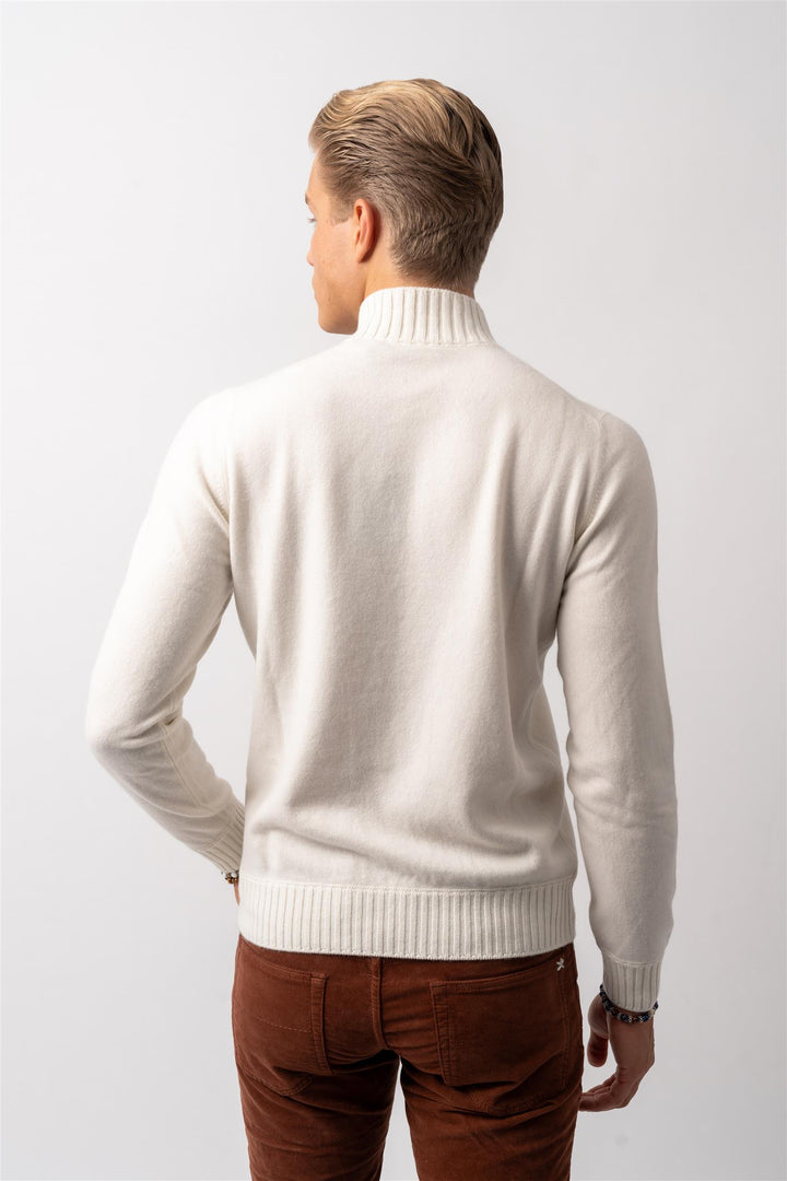 Half Zip Cashmere Off-White