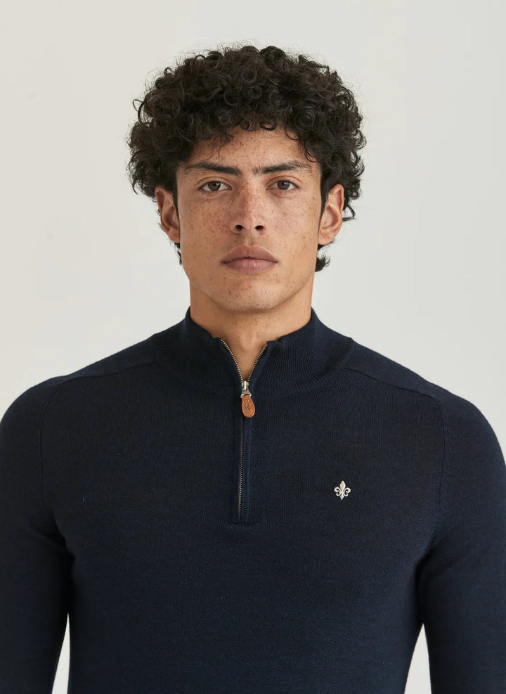 Merino John Zip Navy