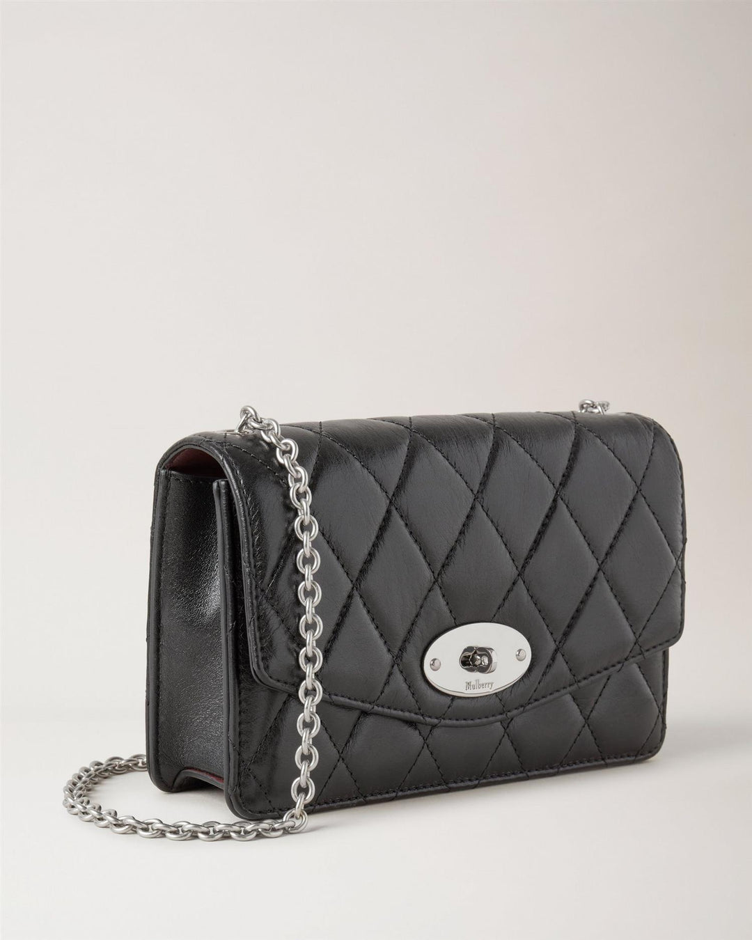 Small Darley Quilted Shiny Calf