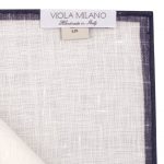 Classic Shoestring Linen Pocket Square - Navy