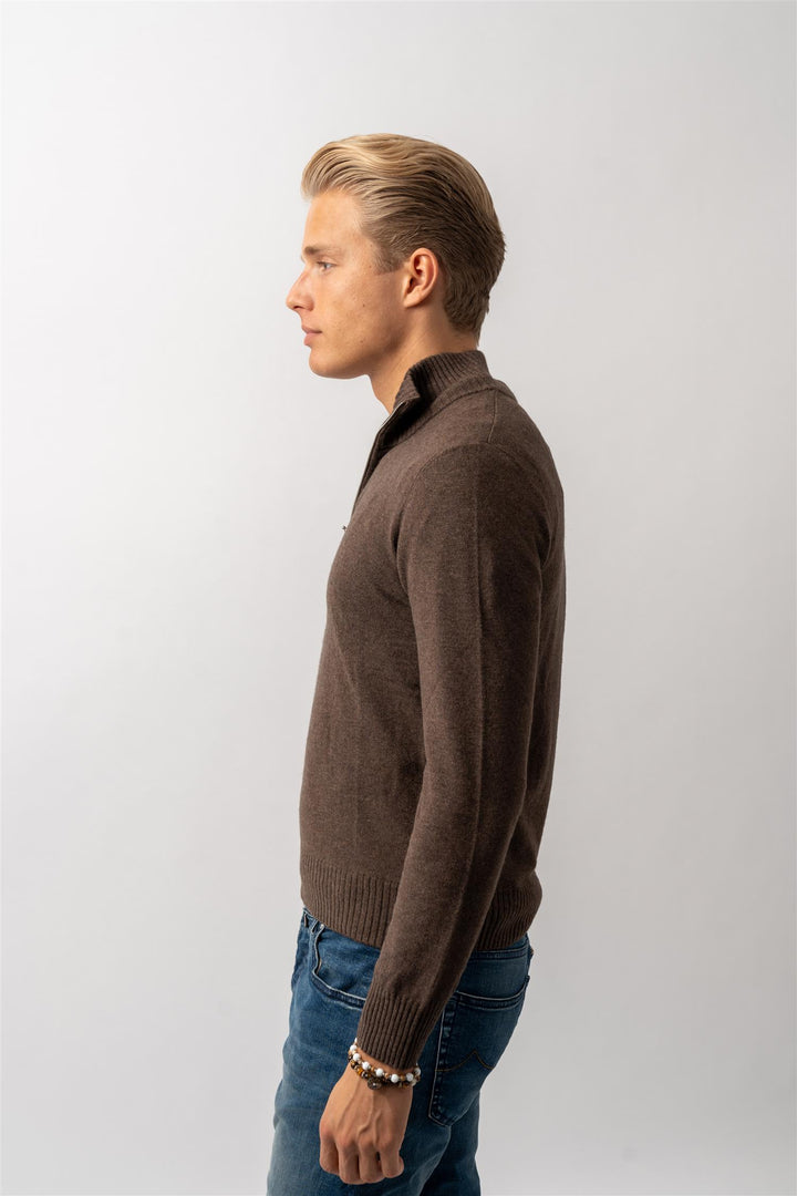 Half Zip Brun