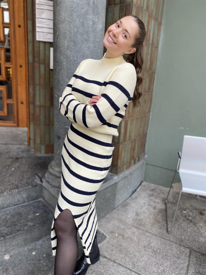 Stripe Dress White