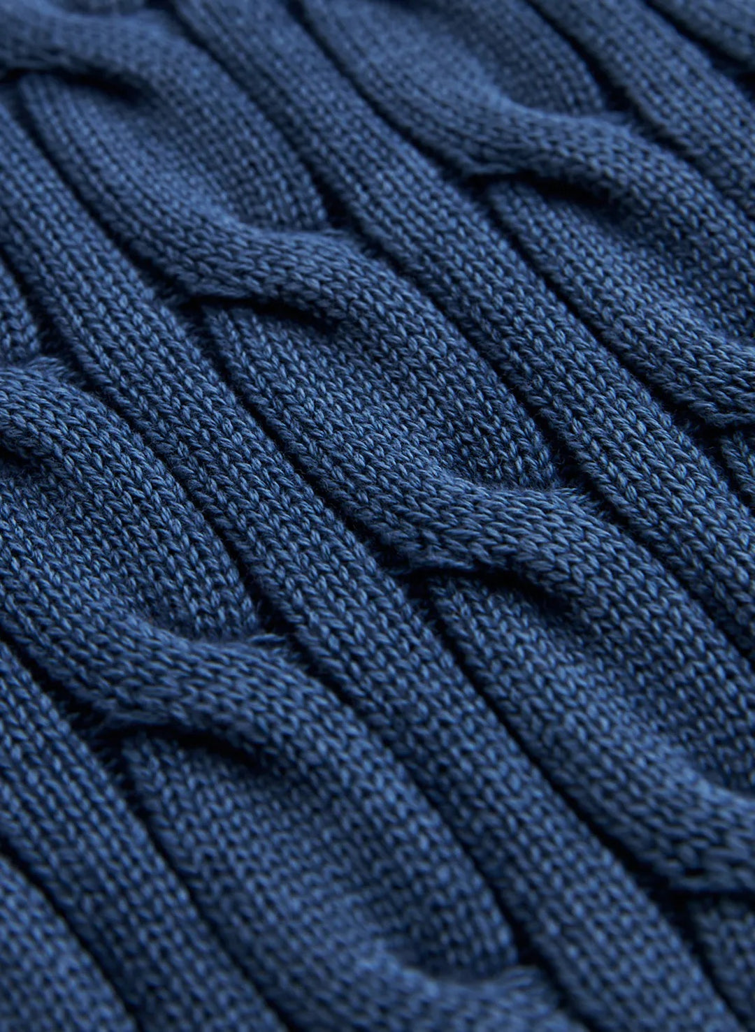 Ethan Cable Oneck Old Blue