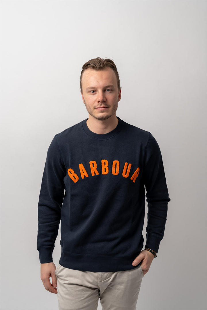 Barbour Prep Logo Crew Navy