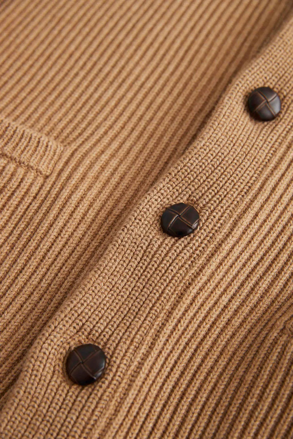 Brayden Shawl Cardigan Camel