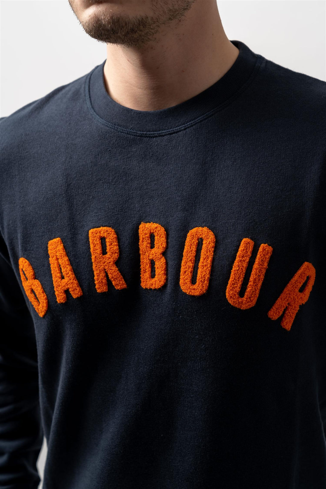 Barbour Prep Logo Crew Navy