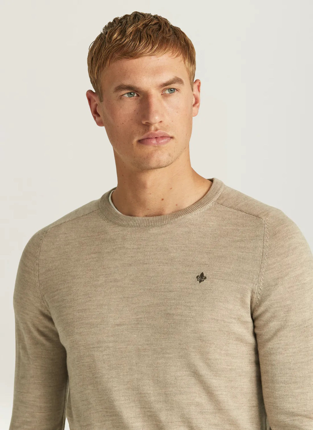 Merino oneck Khaki