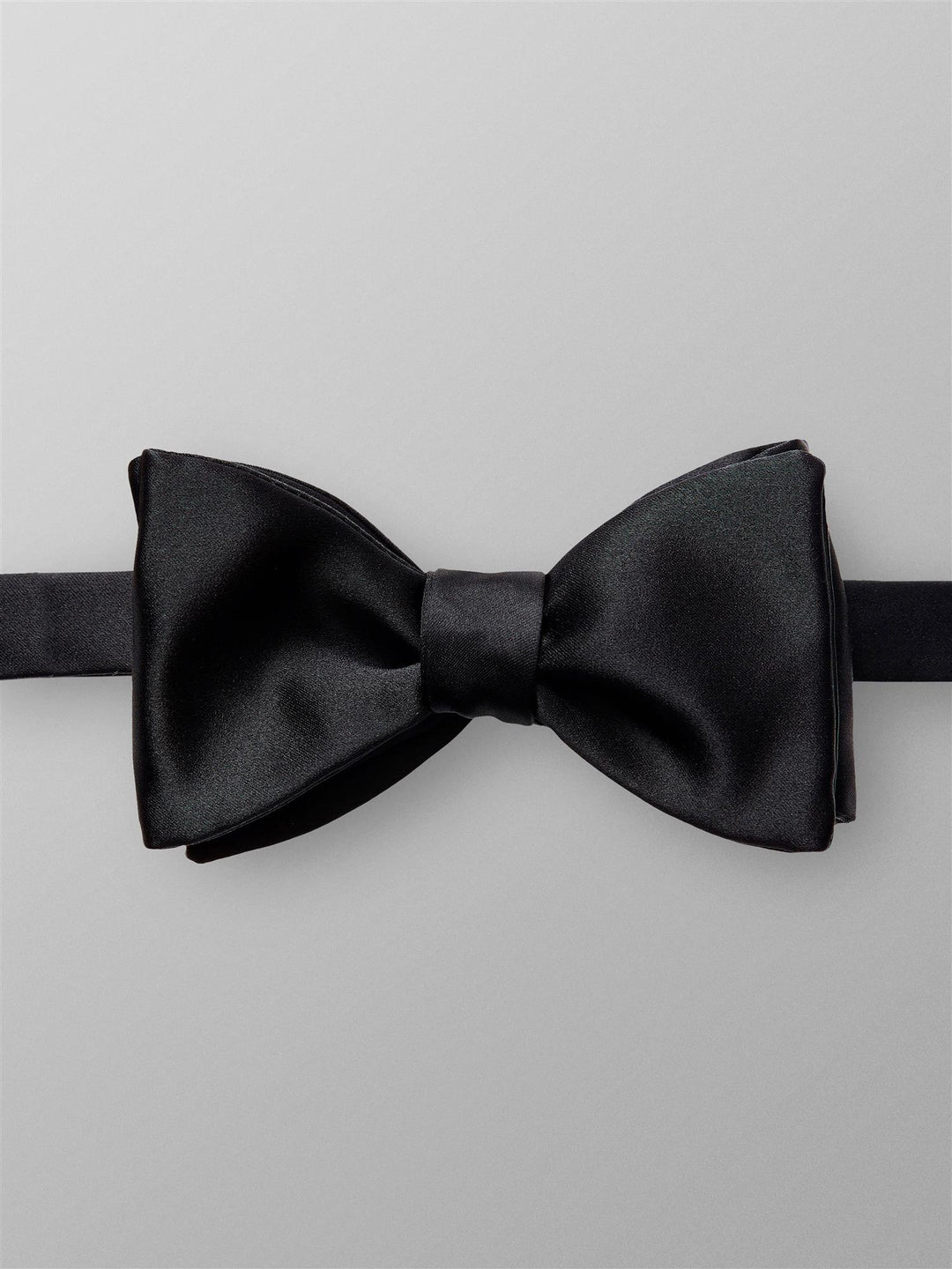 Black Silk Bow Tie – Self Tied