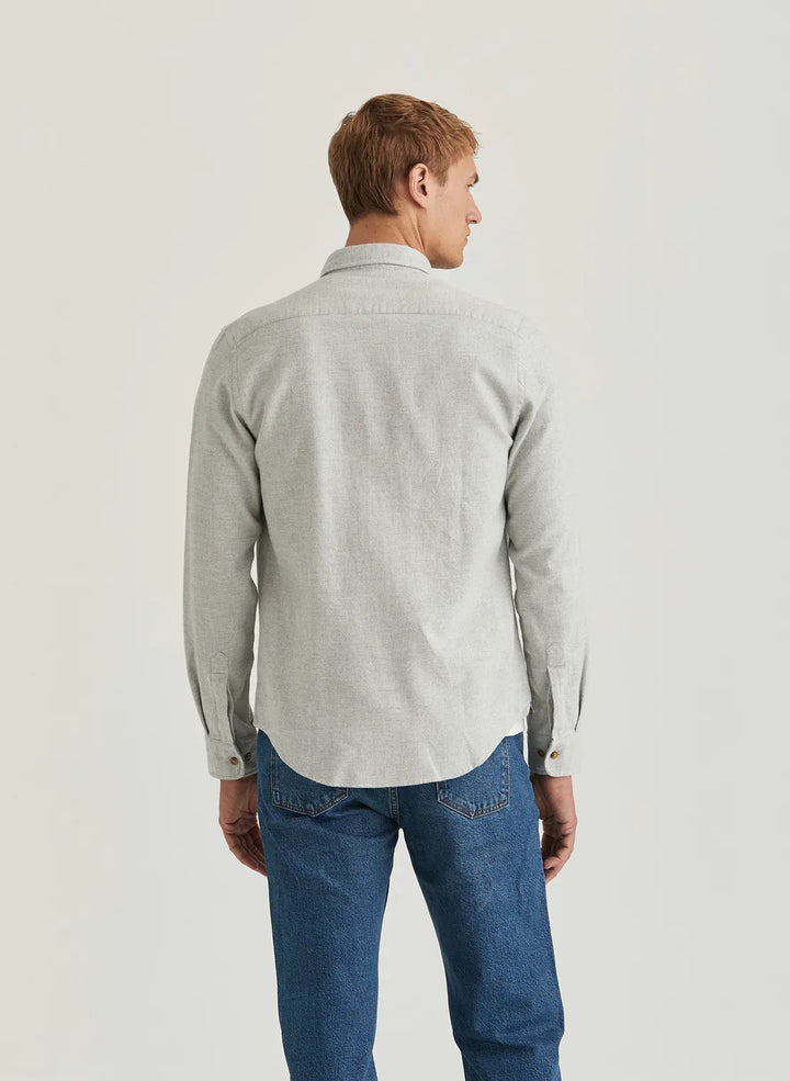 Soft Check Flannel Shirt BD Grå