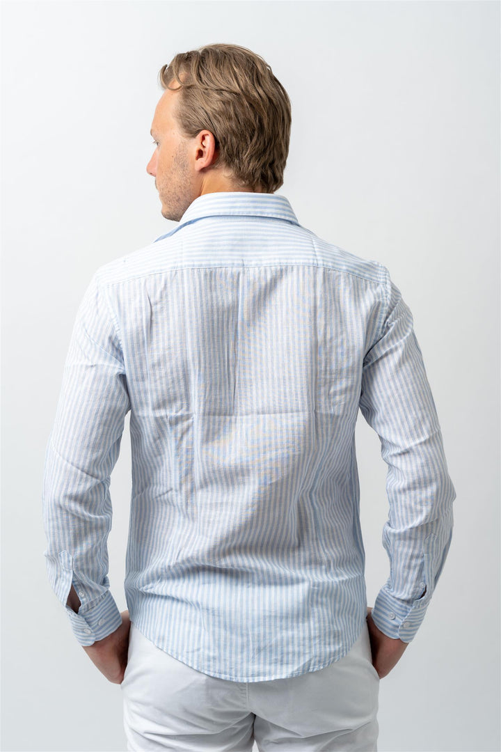 Luca Linen Lyseblå Stripe