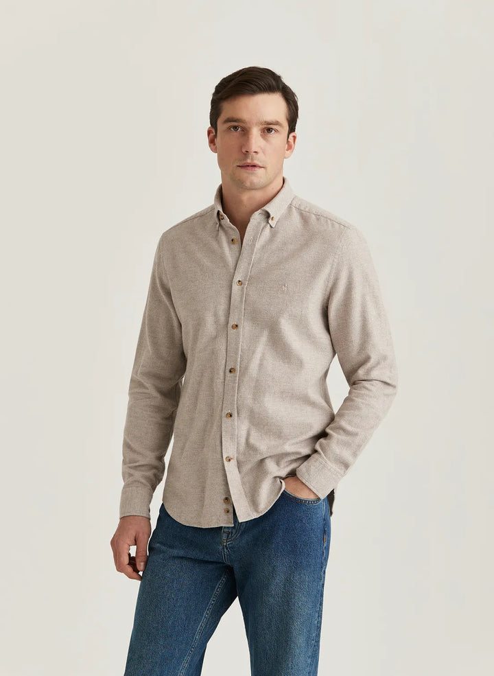 Soft Check Flannel Shirt BD Khaki