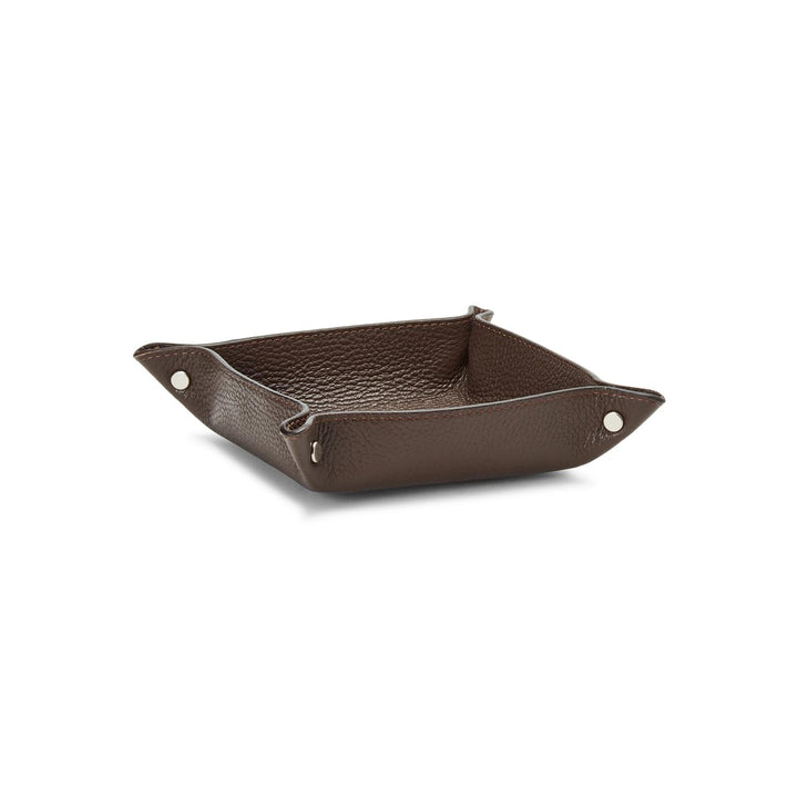 Milanese Grain Leather Change Tray - Brown