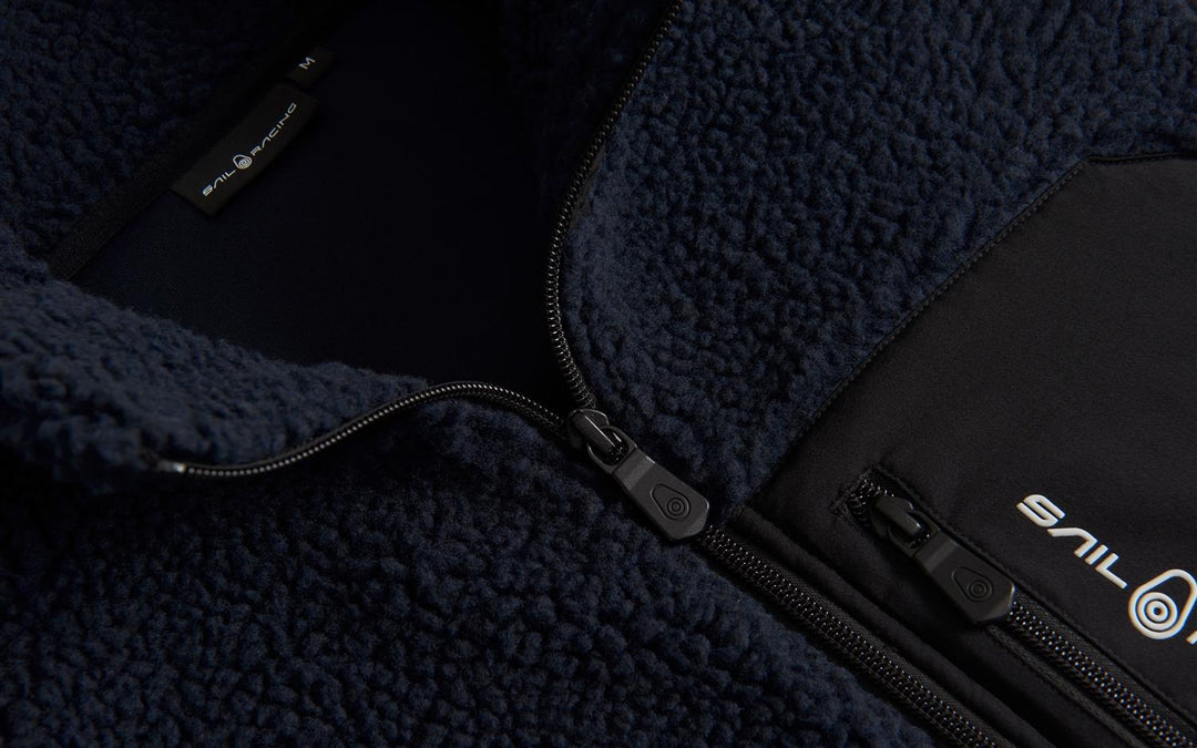 BOWMAN PILE ZIP VEST  NAVY