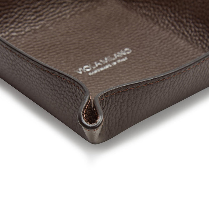 Milanese Grain Leather Change Tray - Brown